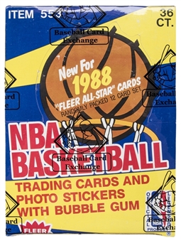 1988/89 Fleer Basketball Unopened Wax Box (36 Packs) – BBCE Certified
